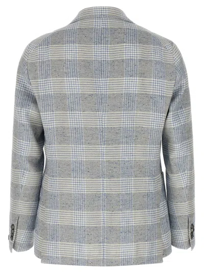 Tagliatore 'montecarlo' Blazer Featuring Notch Lapel In Light Blue