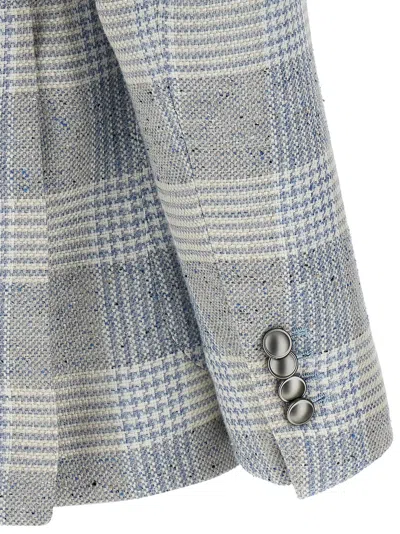 Tagliatore 'montecarlo' Blazer Featuring Notch Lapel In Light Blue