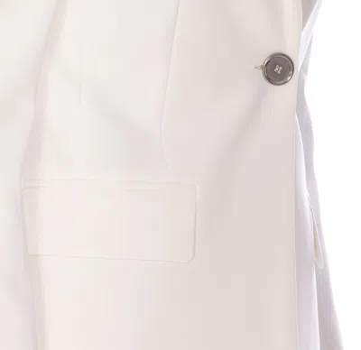 Pinko Single Breast Technic Tissue Blazer In White