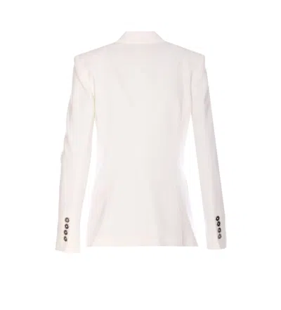 Pinko Single Breast Technic Tissue Blazer In White