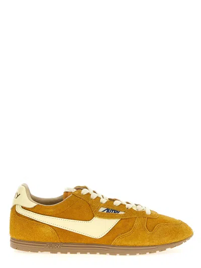 Autry Mineral Yellow Windspin Sneaker In Yellow