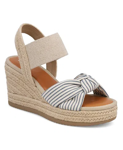 Mia Women's Belinda Round Toe Wedge Sandals In Neutral