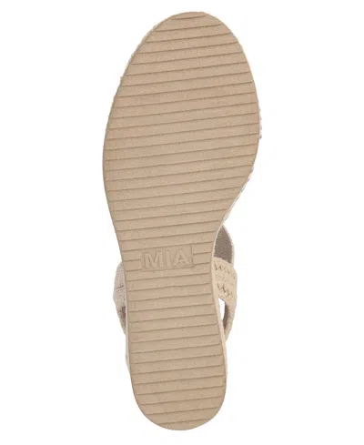 Mia Women's Belinda Round Toe Wedge Sandals In Neutral