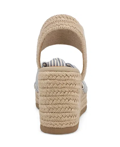 Mia Women's Belinda Round Toe Wedge Sandals In Neutral