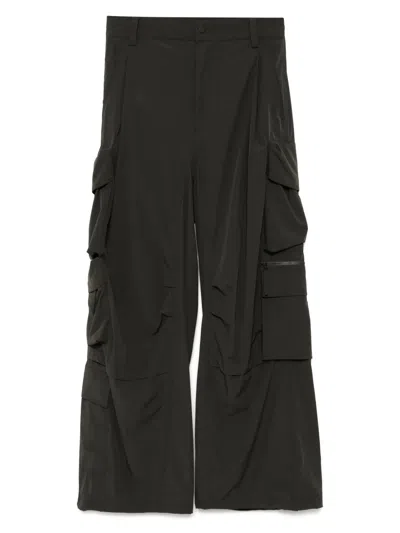 Croquis Wide-leg Cargo Trousers In Grey