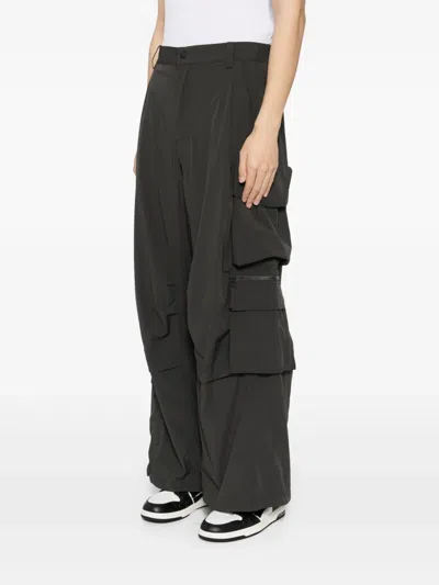 Croquis Wide-leg Cargo Trousers In Grey