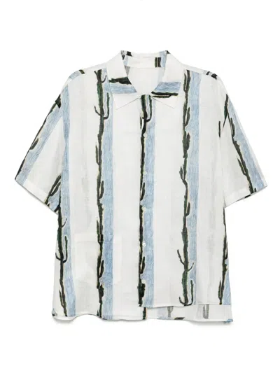 Croquis Patterned Shirt In White