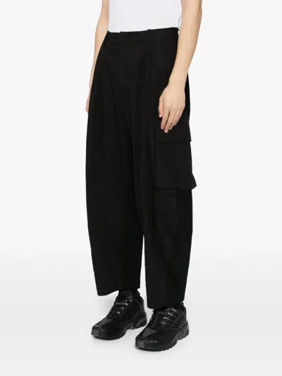 Croquis Cargo Tapered Trousers In Black