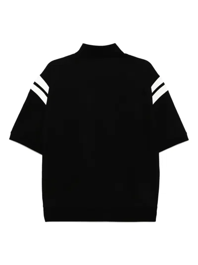 Croquis Panelled Polo Shirt In Black