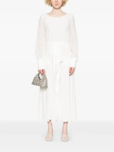 De Santis Silk Blouse In White