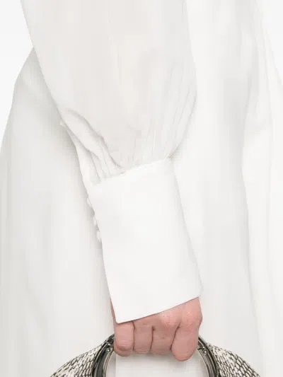 De Santis Silk Blouse In White