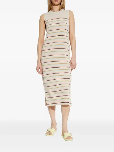 Ps By Paul Smith Ps Paul Smith Striped Sleeveless Midi Dress In Multi