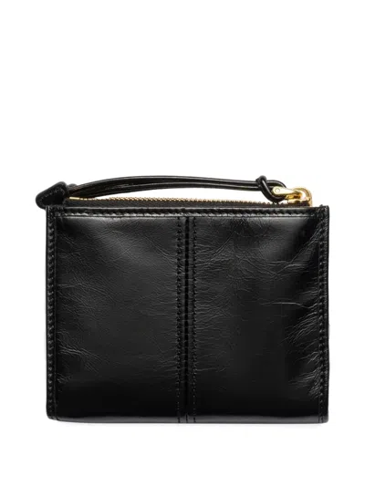 Prada Textured Leather Zip Wallet In Black
