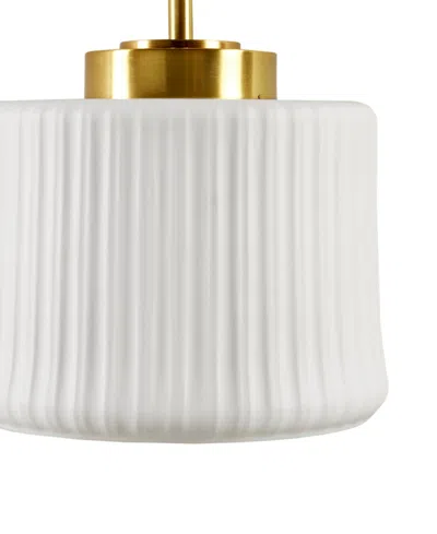 Ink+ivy Luminex White Ceramic Wall Sconce With Adjustable Swing Arm In Gold/white Color In Gold,white