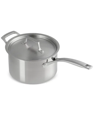 Le Creuset 4-quart Essential Stainless Steel Saucepan In Stainless Steel