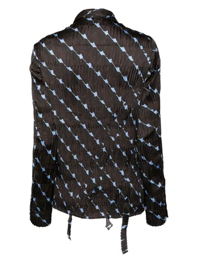 Jnby Patterned Shirt In Brown