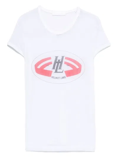 Helmut Lang Logo Slim Tee In White