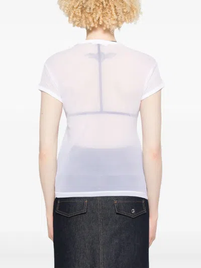 Helmut Lang Logo Slim Tee In White