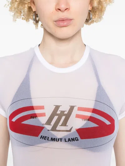 Helmut Lang Logo Slim Tee In White
