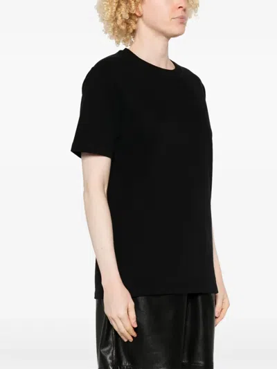 Jil Sander Logo-patch T-shirt In Black