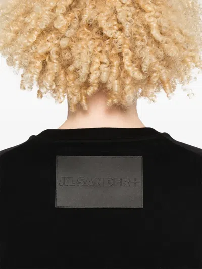 Jil Sander Logo-patch T-shirt In Black