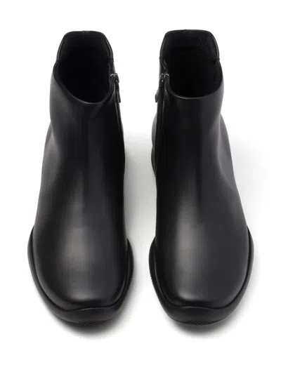 Prada Mens Black Toblach High Top Leather Ankle Boots Eur 43 / 9 Uk In Black