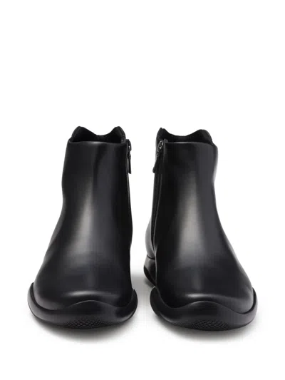 Prada Mens Black Toblach High Top Leather Ankle Boots Eur 43 / 9 Uk In Black