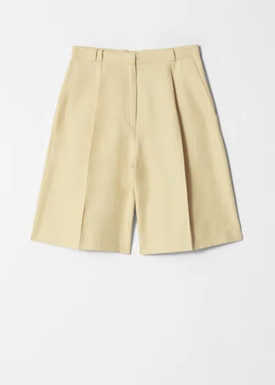& Other Stories Tailored Bermuda Shorts In Yellow