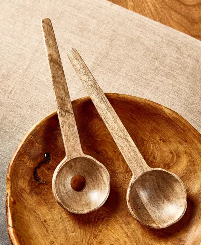 Oake Wooden 2 Piece Salad Server Set, Exclusively At Macys In Wood