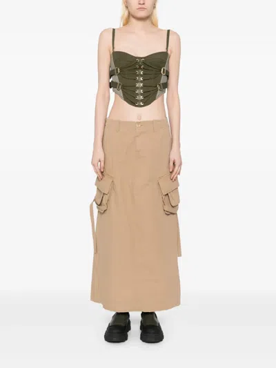 Jnby Cargo Skirt In Neutrals