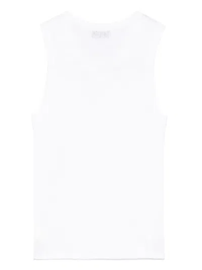 Bruno Manetti Fine-ribbed Top In White