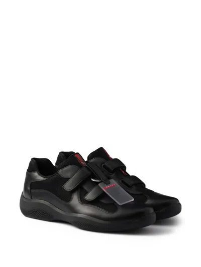 Prada Men's America's Cup Original Sneakers In Black
