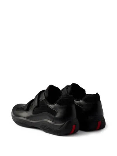 Prada Men's America's Cup Original Sneakers In Black