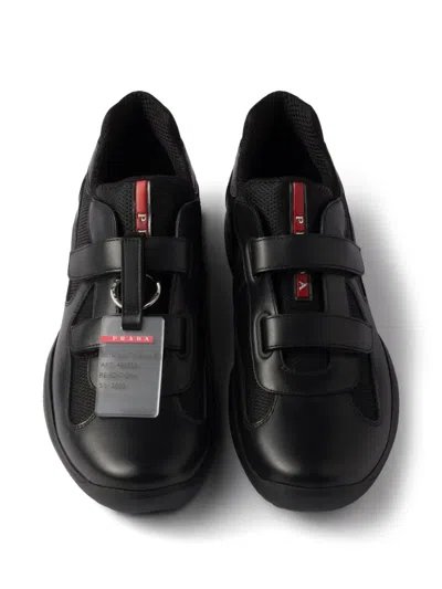 Prada Men's America's Cup Original Sneakers In Black