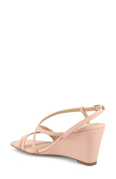 Journee Collection Journee Women's Clinne Wedge Sandals In Pink