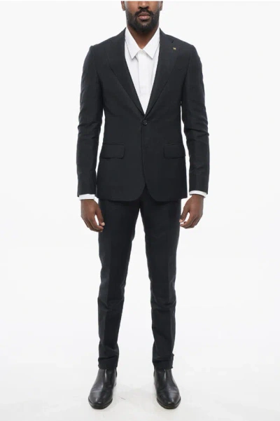 Corneliani Cc Collection Flax Blend Retailored Suit In Neutral