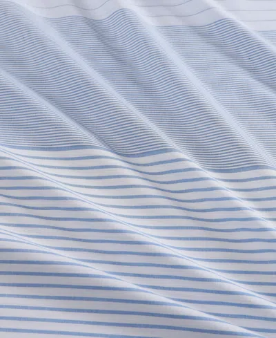 Tommy Hilfiger Modern Stripe Cotton 3-pc. Comforter Set, King In White,pale Blue,dark Blue
