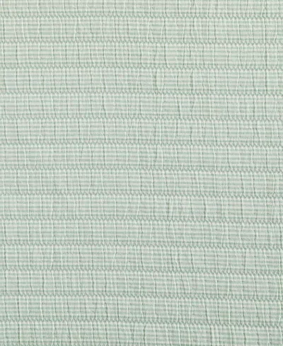 Tommy Hilfiger 136 Thread Count Ithaca Stripe Cotton Reversible Quilt Set In Meadow Green