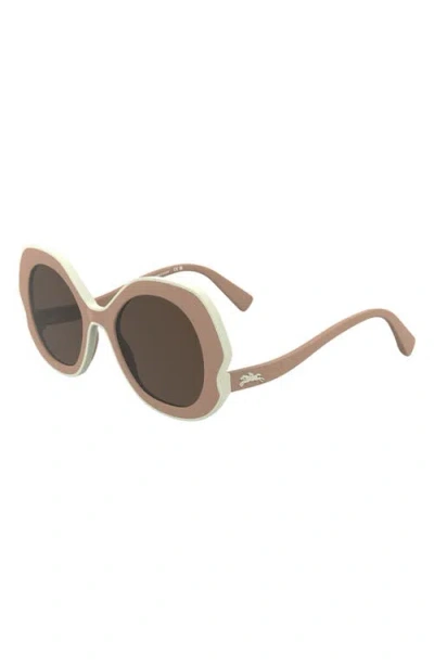 Longchamp 52mm Oval Sunglasses In Nude