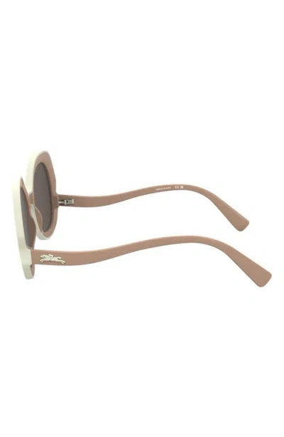 Longchamp 52mm Oval Sunglasses In Nude
