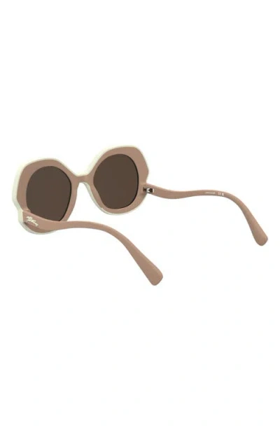 Longchamp 52mm Oval Sunglasses In Nude