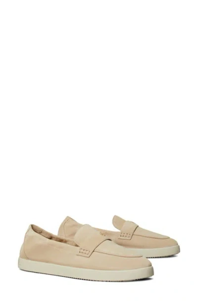 Tory Burch Ballet Sports Suede Loafers In Sand Dunes
