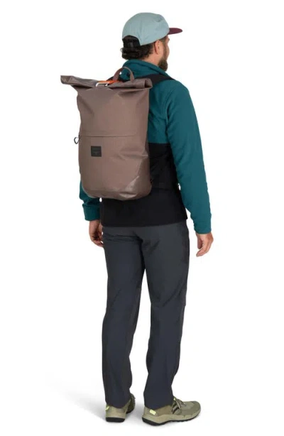 Osprey Metron Wp 25 Waterproof Roll Top Backpack In Magma Brown
