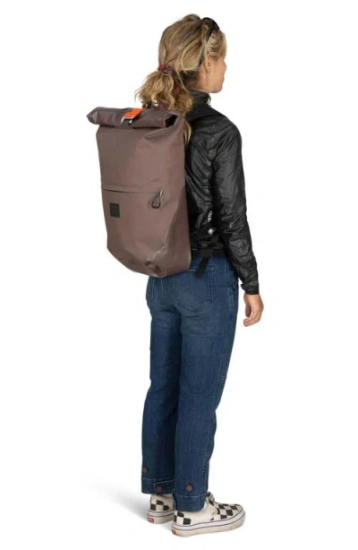 Osprey Metron Wp 25 Waterproof Roll Top Backpack In Magma Brown