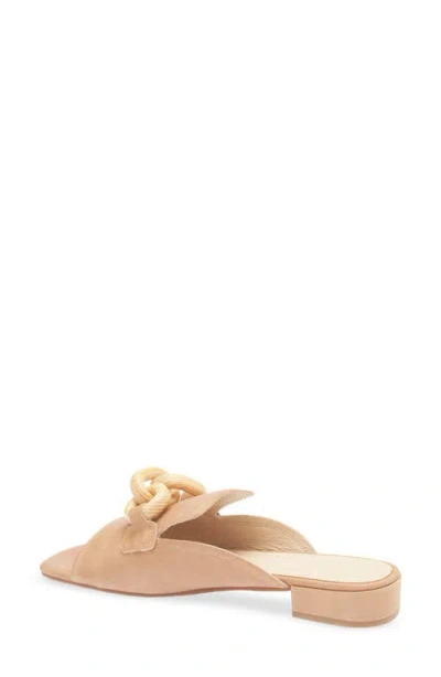 Chocolat Blu Bell Slide Sandal In Camel Leather