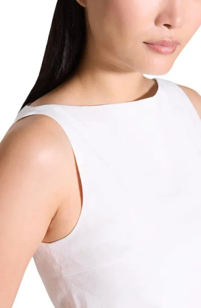 Theory Boat Neck Sleeveless Shell In White