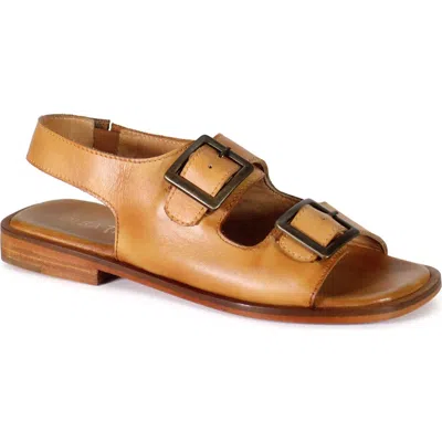 Diba True Law Less Sandals Womens Brown Leather Square Toe Slingback Gal475 In Light Brown