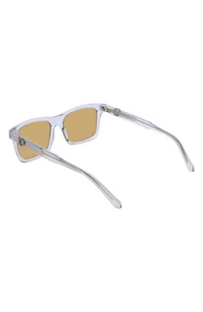 Ferragamo 55mm Rectangular Sunglasses In Gray