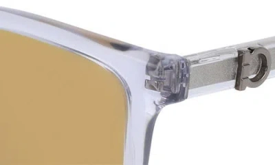 Ferragamo 55mm Rectangular Sunglasses In Gray