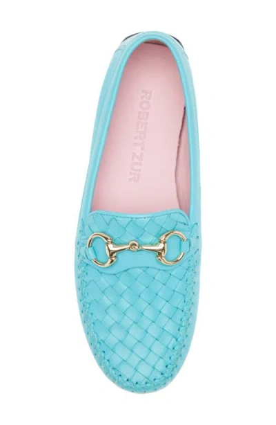 Robert Zur Perlata Loafer In Aqua